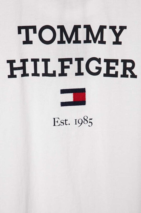 Chłopiec Tommy Hilfiger t-shirt bawełniany dziecięcy KB0KB08671.74.122.PPYH biały