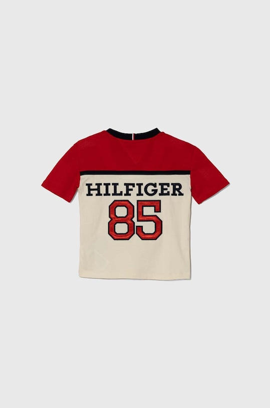 Tommy Hilfiger t-shirt bawełniany dziecięcy KB0KB08676.128.176.PPYH czerwony SS24