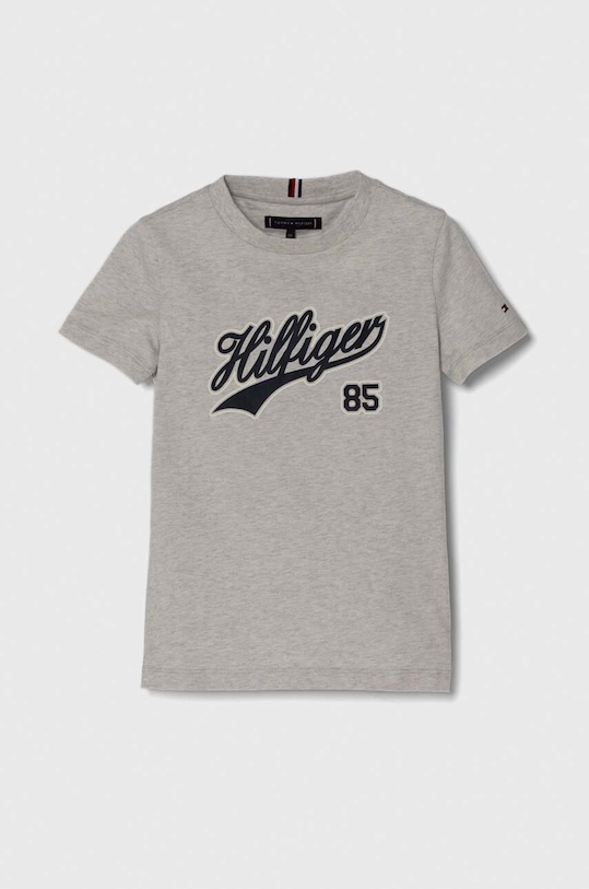 Tommy Hilfiger t-shirt bawełniany dziecięcy nadruk szary KB0KB08679.116.122.PPYH