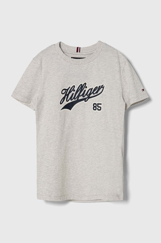 Tommy Hilfiger t-shirt bawełniany dziecięcy nadruk szary KB0KB08679.128.176.PPYH