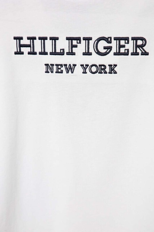 Chłopiec Tommy Hilfiger t-shirt bawełniany dziecięcy KB0KB08680.104.122.PPYH biały