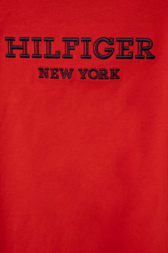 Chłopiec Tommy Hilfiger t-shirt bawełniany dziecięcy KB0KB08680.128.176.PPYH czerwony