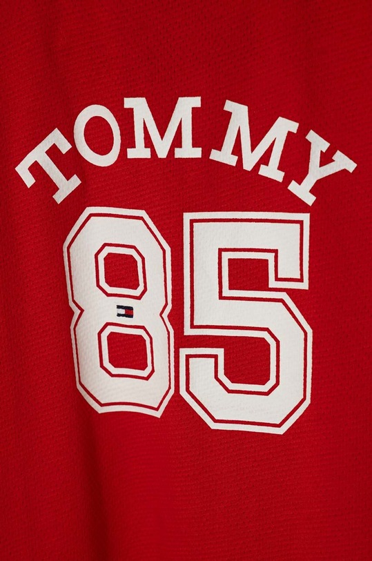 Chłopiec Tommy Hilfiger t-shirt bawełniany dziecięcy KB0KB08683.PPYH czerwony