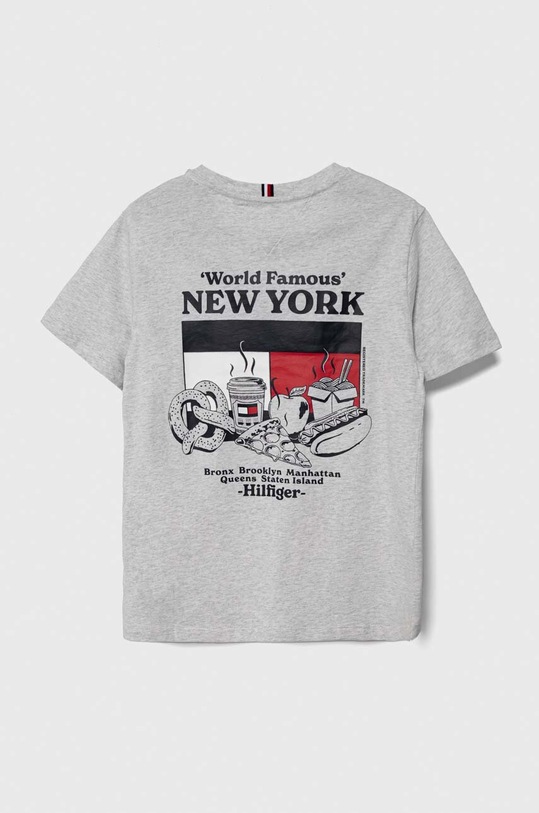 Tommy Hilfiger t-shirt bawełniany dziecięcy KB0KB08931.PPYH szary SS24