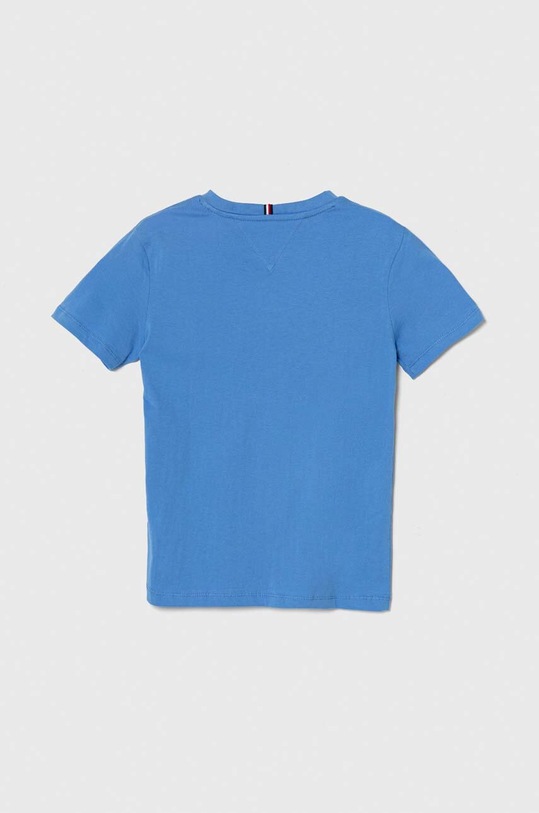 Παιδικό βαμβακερό μπλουζάκι Tommy Hilfiger KS0KS00397.128.176.PPYH μπλε SS24