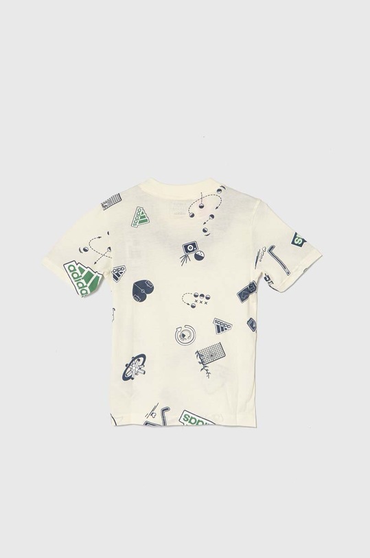 adidas t-shirt bawełniany dziecięcy IS3760 żółty SS24