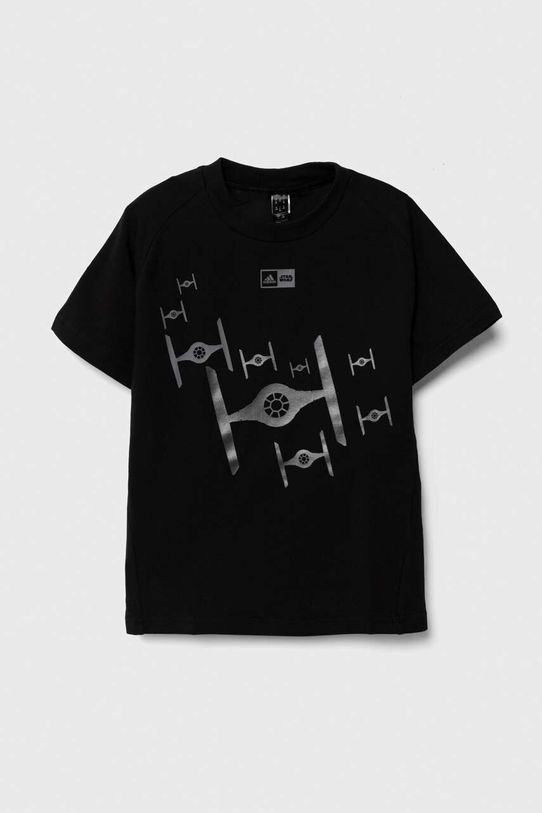 adidas t-shirt dziecięcy x Star Wars z elastanem czarny IM9519