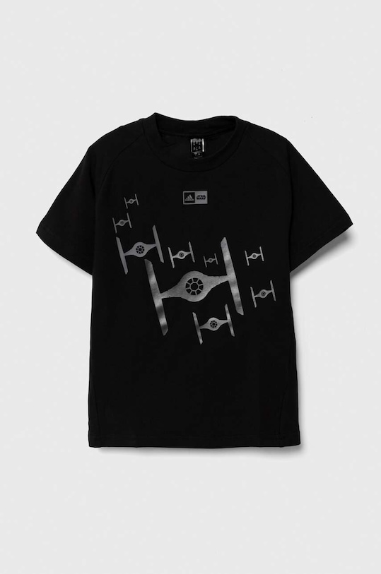 adidas t-shirt dziecięcy x Star Wars z elastanem czarny IM9519