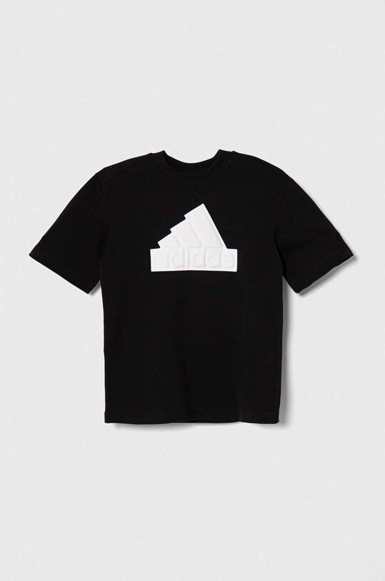 adidas tricou de bumbac pentru copii print negru IS4410