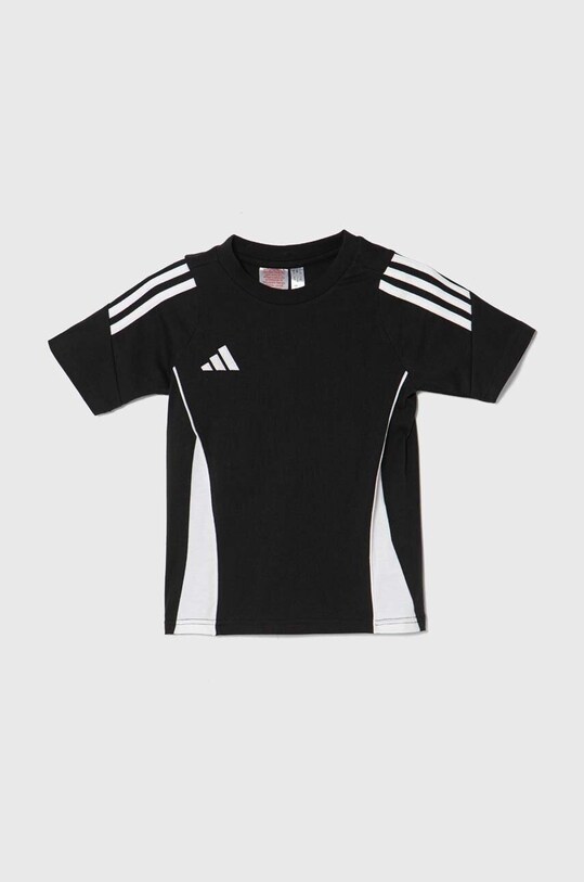 Детская хлопковая футболка adidas Performance TIRO24 SWTEEY хлопок чёрный IJ9953