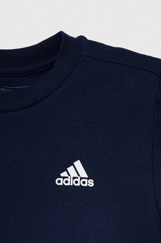 Dečki Otroška bombažna kratka majica adidas IY3199 mornarsko modra