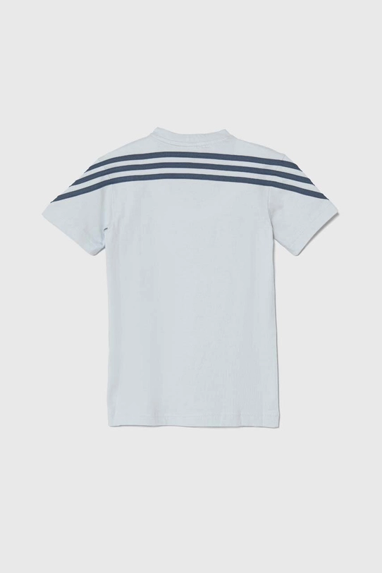 adidas tricou de bumbac pentru copii IS3438 albastru SS24