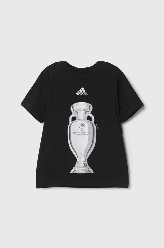Detské bavlnené tričko adidas Performance bavlna čierna IT9296