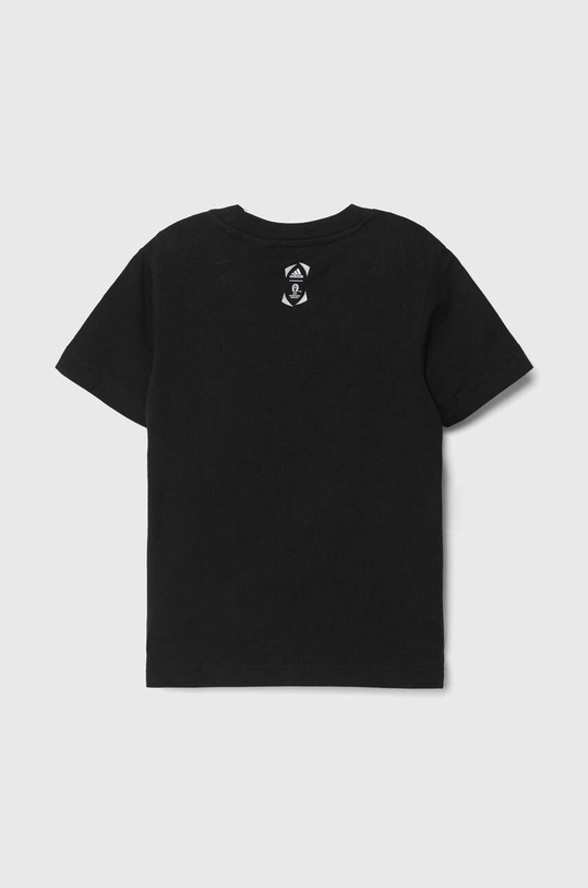 Detské bavlnené tričko adidas Performance IT9296 čierna SS24