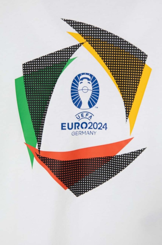 Chlapec Detské bavlnené tričko adidas Performance UEFA Euro 2024 IT9304 biela