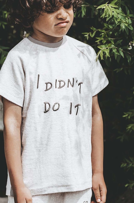 Dětské bavlněné tričko That's mine Sylvester kulatý béžová 070379