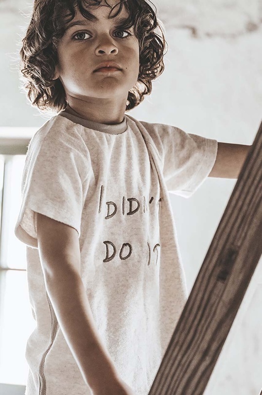 CHLAPEC Dětské bavlněné tričko That's mine Sylvester 070379 béžová