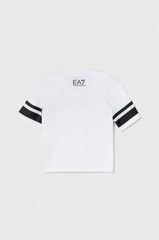 EA7 Emporio Armani t-shirt bawełniany dziecięcy 3DBT58.BJ02Z biały SS24