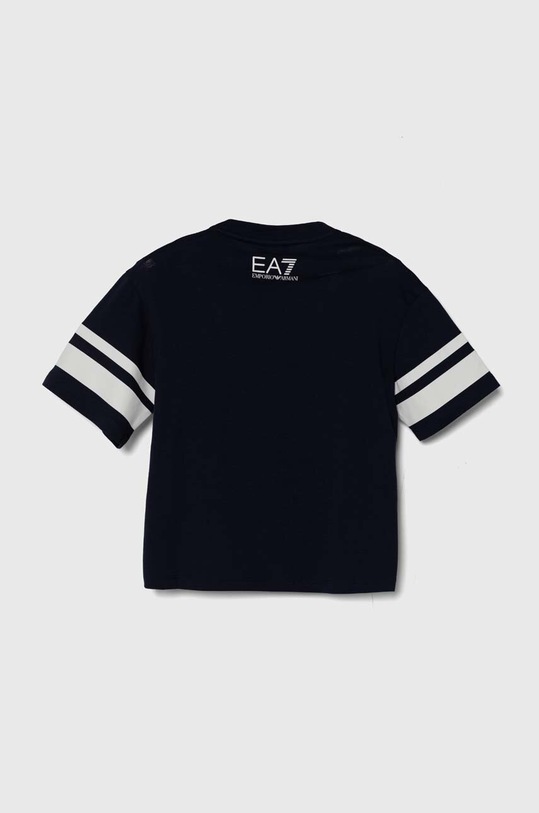 EA7 Emporio Armani t-shirt bawełniany dziecięcy 3DBT58.BJ02Z granatowy SS24