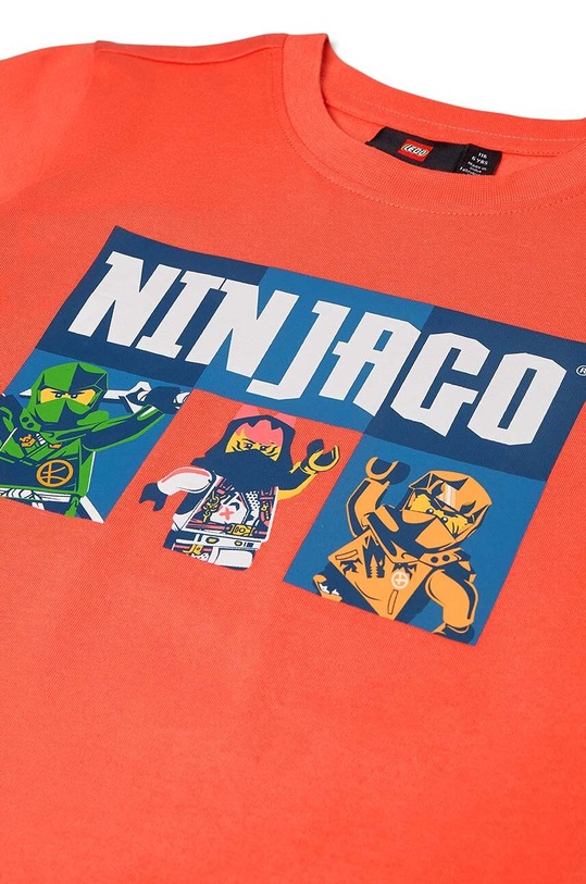 Chłopiec Lego t-shirt bawełniany dziecięcy 12011249 pomarańczowy