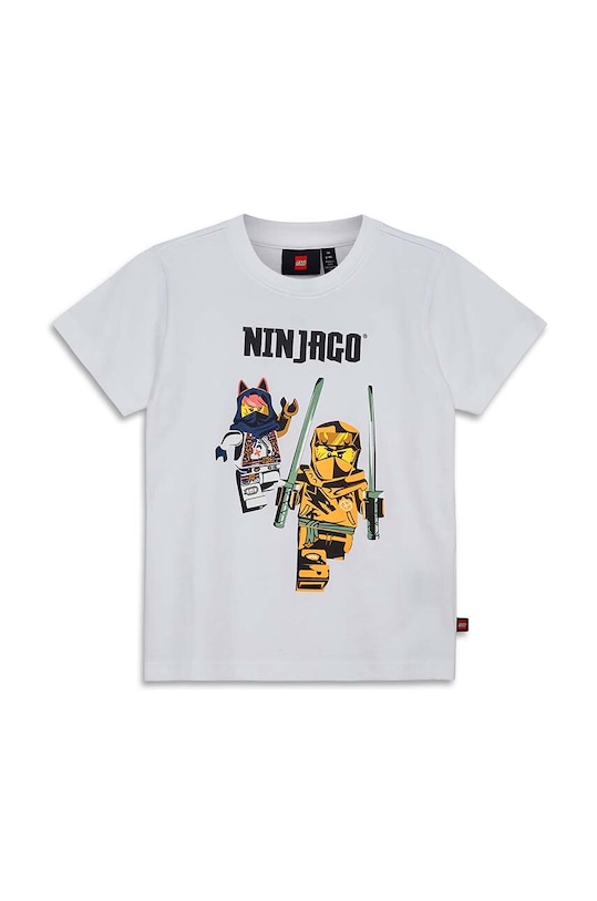 Lego t-shirt bawełniany dziecięcy nadruk biały 12011250