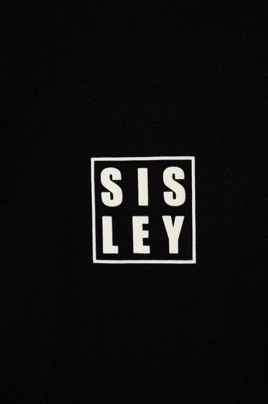 Chłopiec Sisley t-shirt bawełniany dziecięcy 3096X1044.G.Seasonal czarny