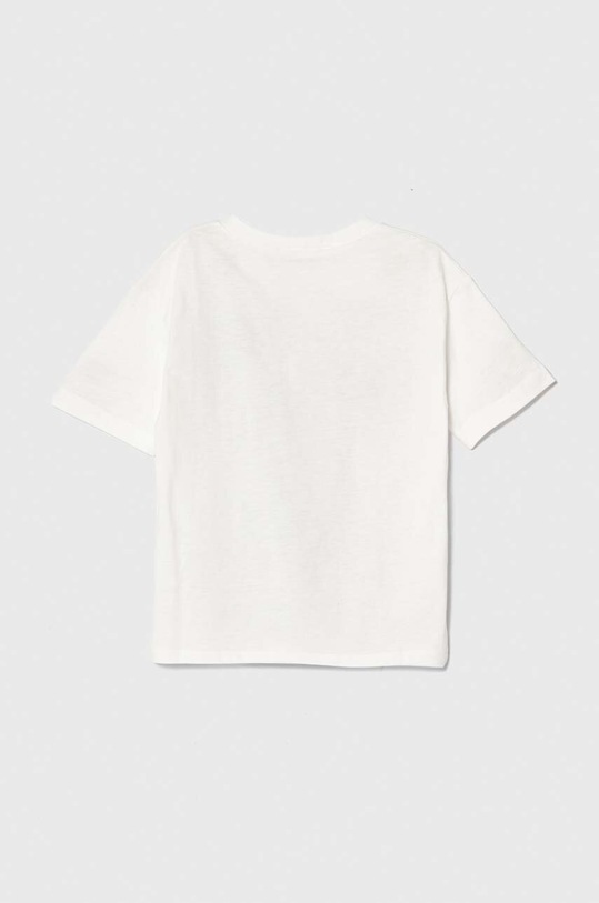 Sisley t-shirt bawełniany dziecięcy 3096X1045.G.Seasonal biały SS24