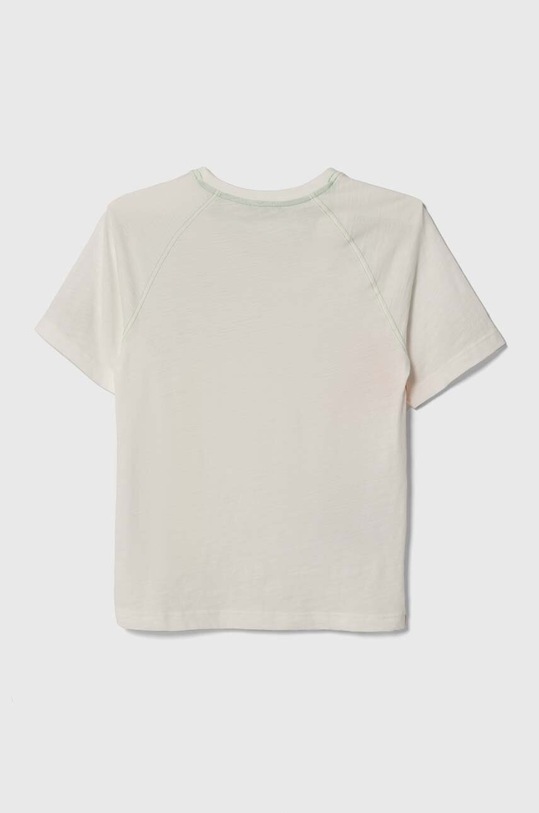 Sisley t-shirt bawełniany dziecięcy 3LUQX104E.G.Seasonal biały SS24