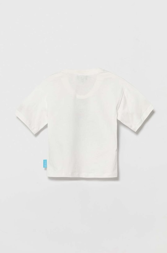 Emporio Armani t-shirt bawełniany dziecięcy The Smurfs 3D4TJN.3J52Z biały SS24