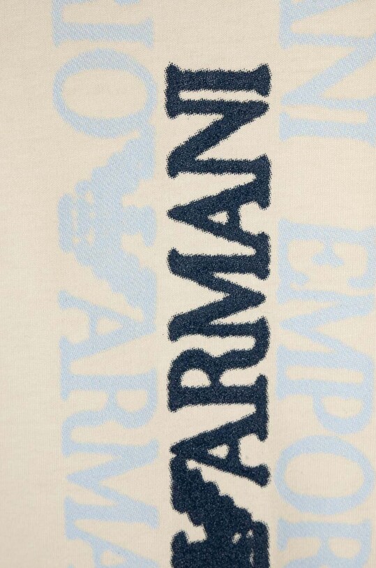 Мальчик Детская хлопковая футболка Emporio Armani 3D4TJ4.4J5UZ бежевый