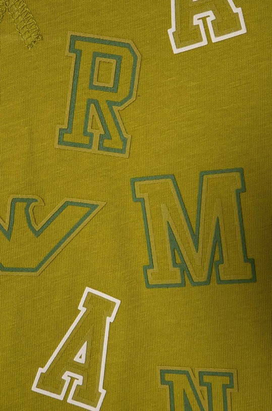 Emporio Armani t-shirt bawełniany niemowlęcy 3DHTJ2.4J6MZ zielony SS24