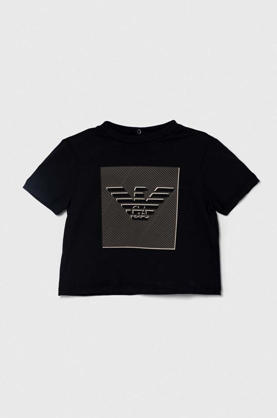 Бавовняна футболка для немовлят Emporio Armani бавовна чорний 3DHTJR.3J51Z
