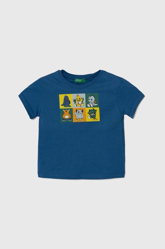 Дитяча бавовняна футболка United Colors of Benetton бавовна блакитний 3I1XG10DE.P.Seasonal