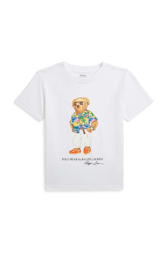 Polo Ralph Lauren t-shirt bawełniany dziecięcy nadruk biały 322853828030