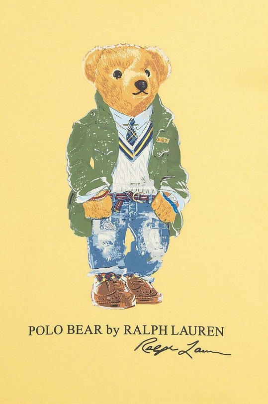 Polo Ralph Lauren t-shirt bawełniany dziecięcy żółty 322853828031