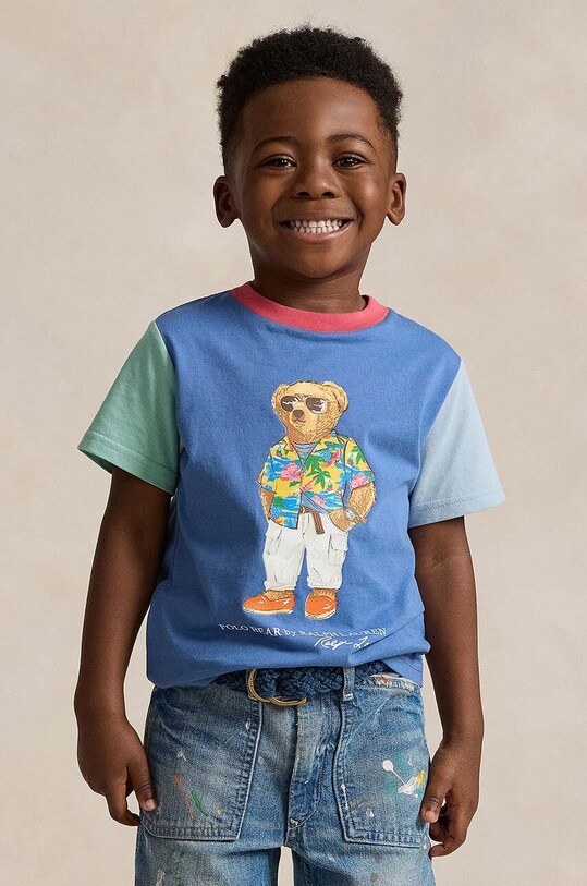 Polo Ralph Lauren t-shirt in cotone per bambini cotone blu 322905258003