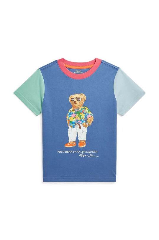 Polo Ralph Lauren t-shirt in cotone per bambini 322905258003 blu SS24