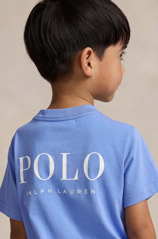 Dětské bavlněné tričko Polo Ralph Lauren fialová 322934254002