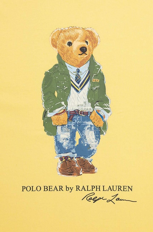 Chłopiec Polo Ralph Lauren t-shirt bawełniany dziecięcy 323853828031 żółty