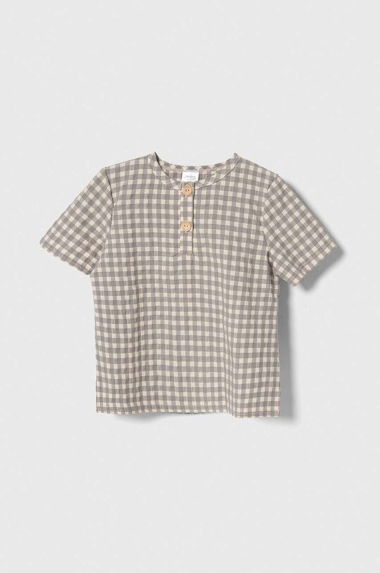 Jamiks t-shirt bawełniany dziecięcy wzorzyste szary FATI.II.or.Blu.JLG084.B