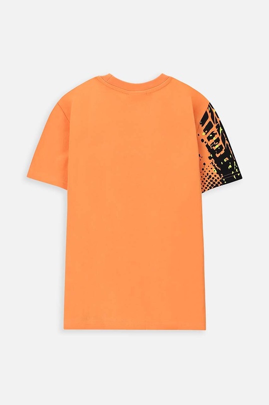 Coccodrillo t-shirt bawełniany dziecięcy WC4143211VBA pomarańczowy SS24