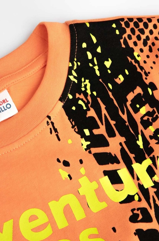 Chłopiec Coccodrillo t-shirt bawełniany dziecięcy WC4143211VBA pomarańczowy