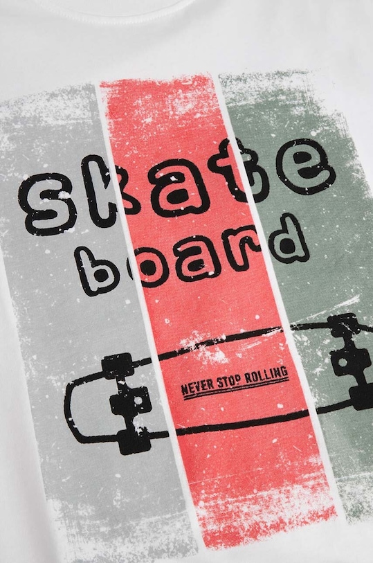 Detské bavlnené tričko Coccodrillo biela WC4143217VBA