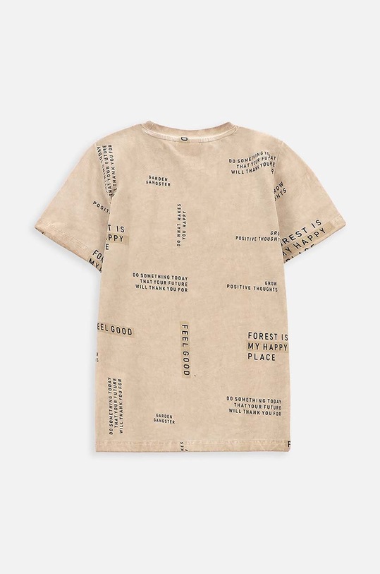 Chłopiec Coccodrillo t-shirt bawełniany dziecięcy WC4143204NAJ beżowy