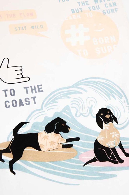 Coccodrillo top bawełniany dziecięcy biały WC4143302NWK