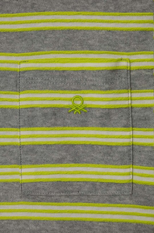 United Colors of Benetton gyerek pamut póló 33ZLG10DU.P.Seasonal szürke SS24