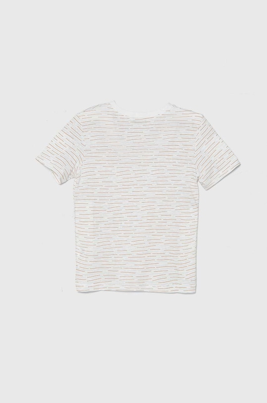 Dětské tričko s příměsí lnu United Colors of Benetton 362PC10HL.G.Seasonal bílá SS24
