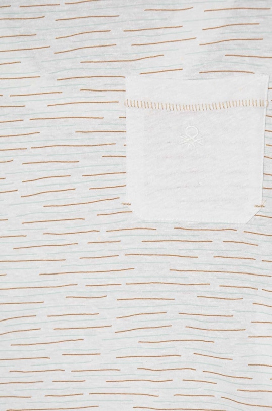 CHLAPEC Dětské tričko s příměsí lnu United Colors of Benetton 362PC10HL.G.Seasonal bílá