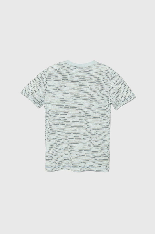 United Colors of Benetton t-shirt z domieszką lnu dziecięcy 362PC10HL.G.Seasonal niebieski SS24