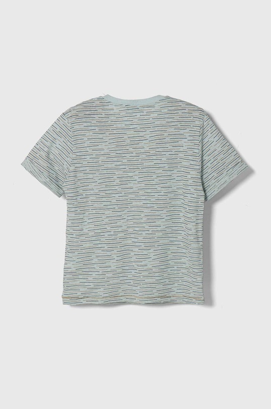 Tričko s prímesou ľanu United Colors of Benetton 362PG10DB.P.Seasonal tyrkysová SS24